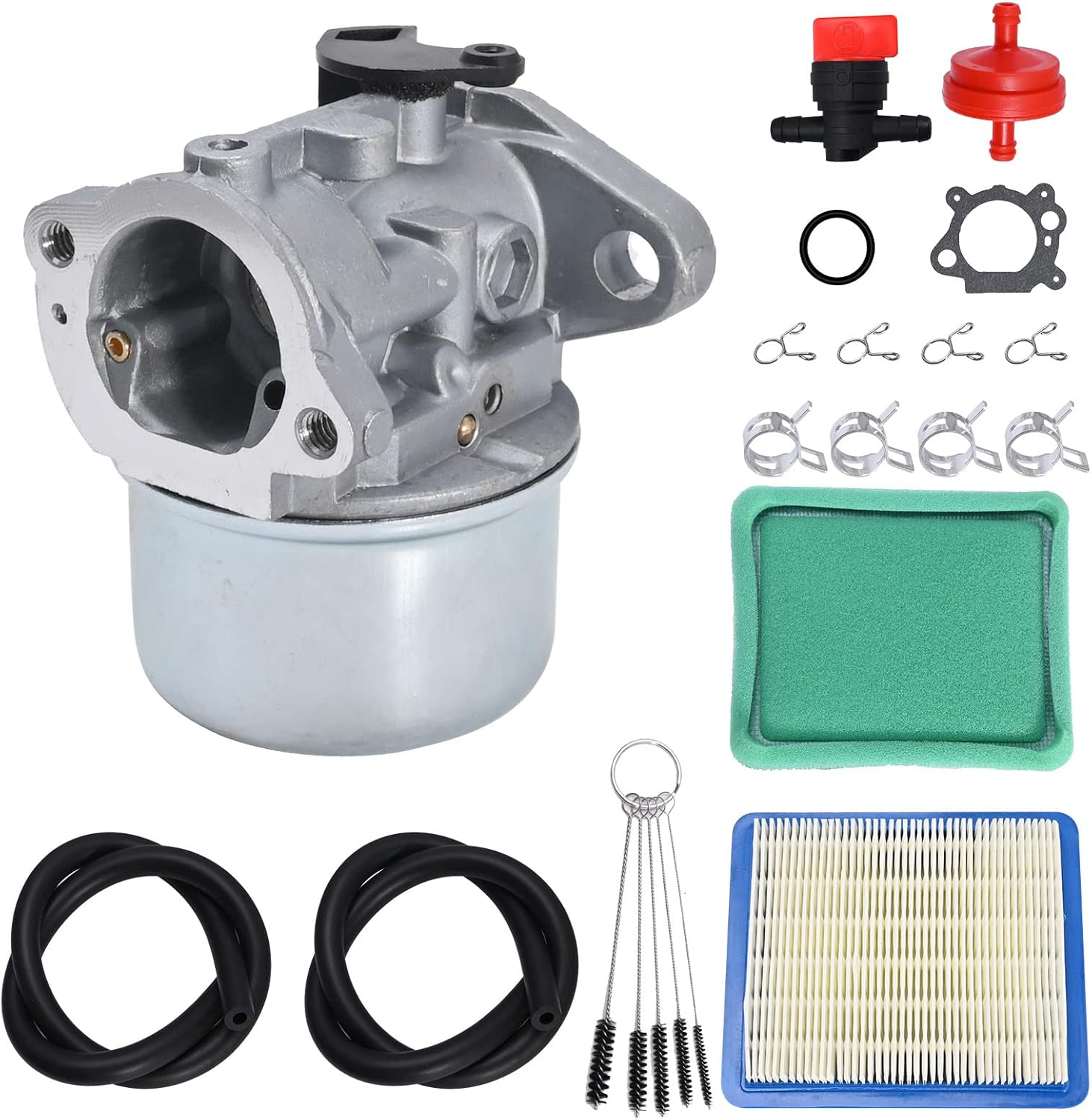 Carburetor Tool Kit with 491588S Air Filter Replacement for Brig-G Stratton 124000 Model Engines, Replacement for Brig-G Stratton 799868 image number 3