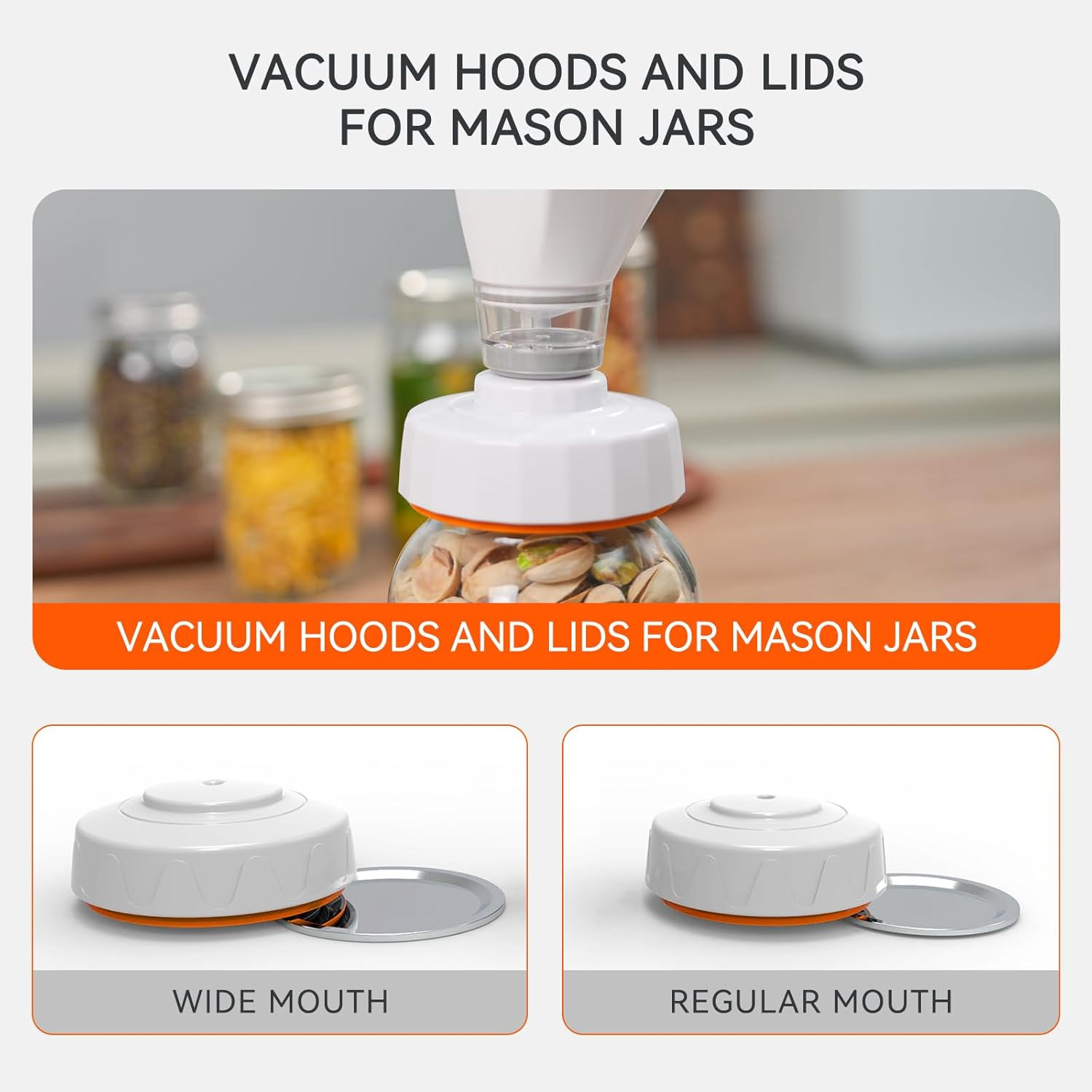 Electric Vacuum Sealer Kit, All in One for Mason Jars, Bags, and Wine Bottles, Ideal for Food Storage, Beverage Saver, Meal Prep, Pickling and Preserving image number 1