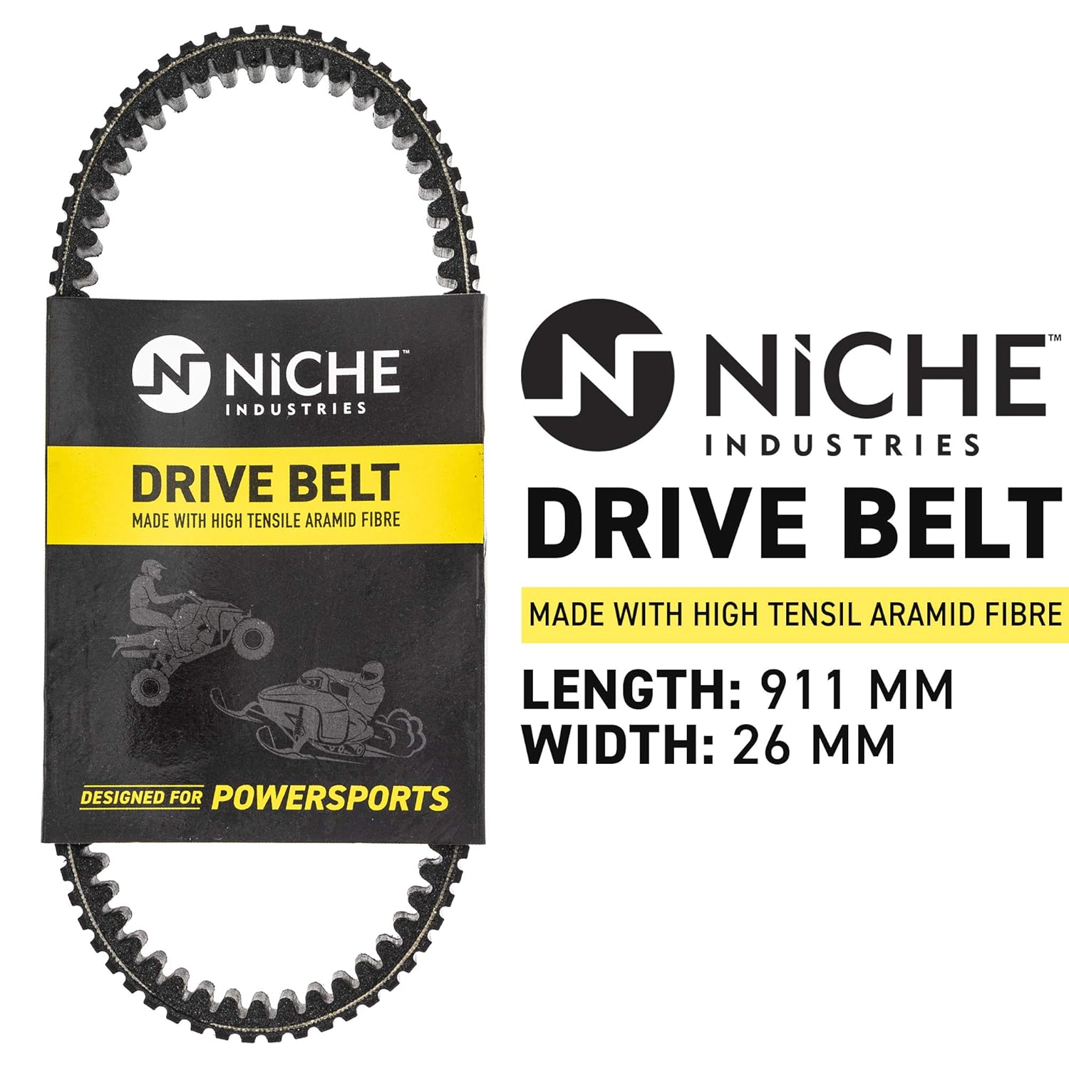 NICHE Drive Belt 59011-0011 for 2007-2019 Kawasaki MULE 600 610 SX, Automotive Replacement Parts image number 4