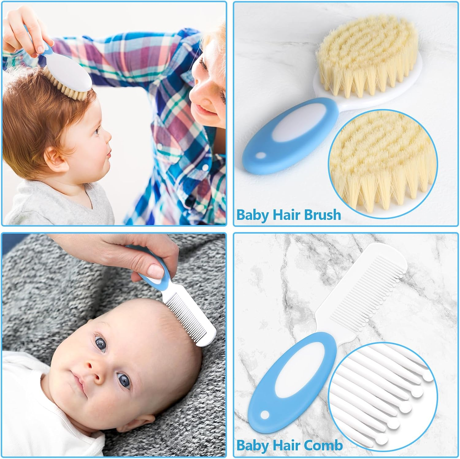 Baby Healthcare and Grooming Kit for Newborn Kids, 18PCS Upgraded Safety Baby Care Kit, Newborn Nursery Health Care Set, Baby Care Products - Blue image number 2