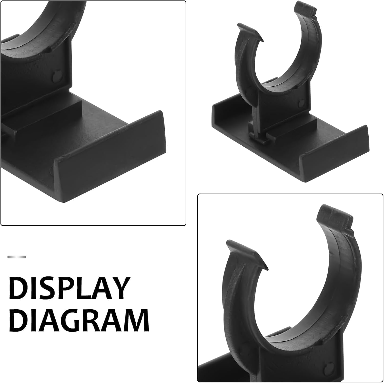 Liyquint 20Pcs Kitchen Kick Board Plinth Clips Cabinets, Foot Plinth Clips, Securely Install Your Cabinets with These Durable Clips (Black) image number 3