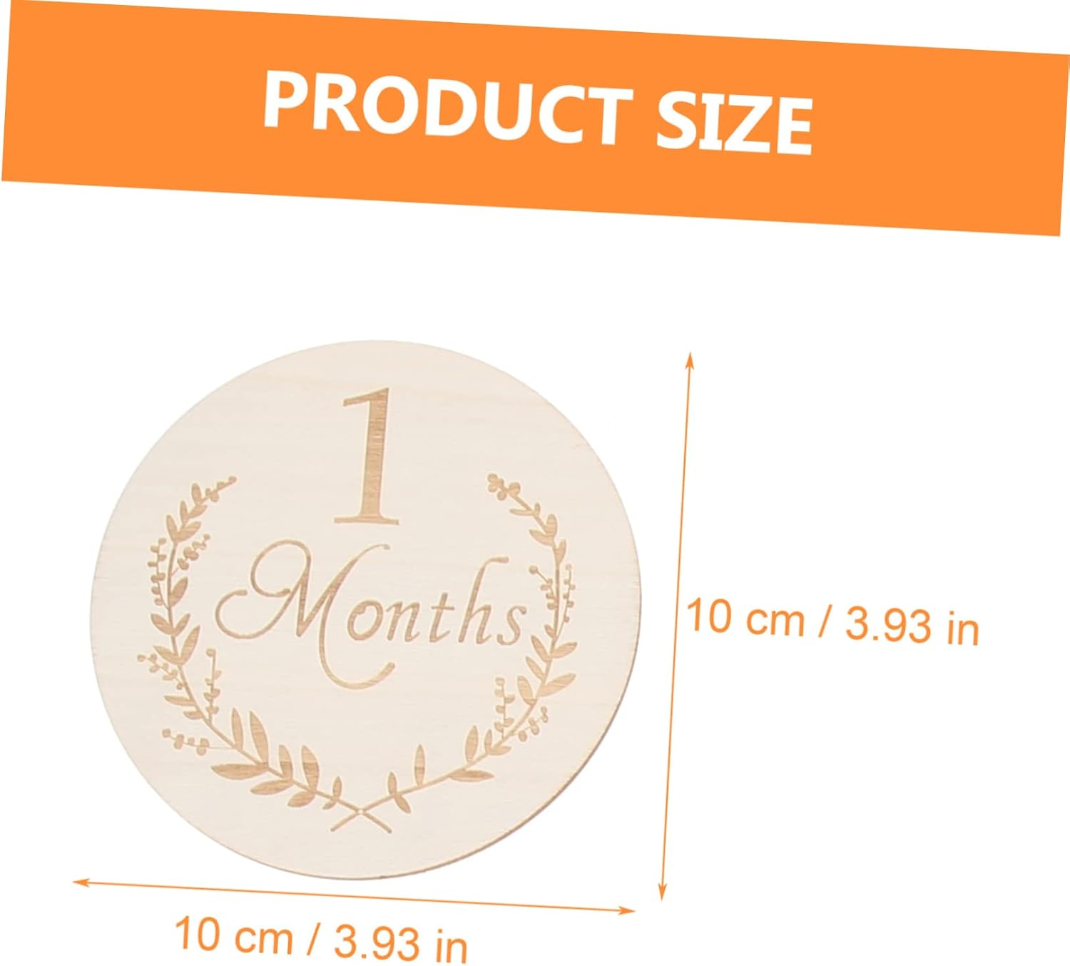 LIGHTAOTAO 13Pcs Wooden Slices Infant Monthly Milestone Cards Baby Growth Signs Natural Wood 100Mm for Newborn Photography and Baby Monthly Tracking image number 6