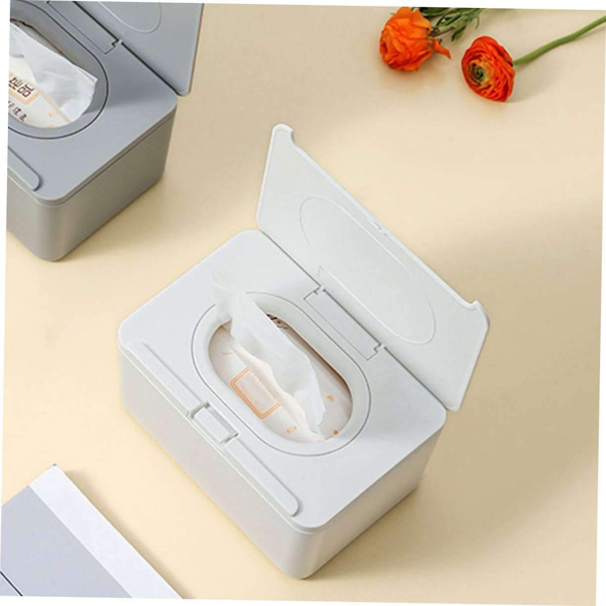 2Pcs Wipe Dispensers Portable Reusable Wipe Holders for Bathroom Storage Compact Containers for Wet and Dry Desktop Organizer image number 1