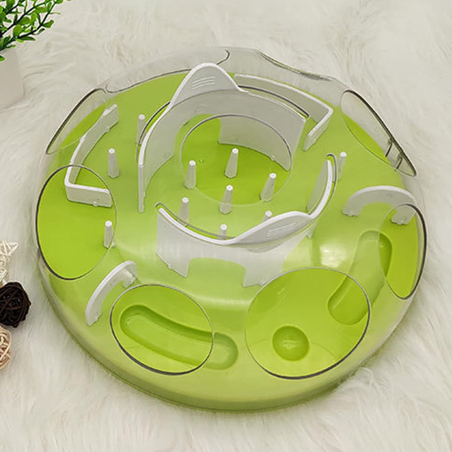 Slow Feeder Bowl for Cats and Small Dogs,Slow Feeder Bowl for Cats,Cat Slow Feeder Bowl Detachable Adjustable Prevent Sliding Cat Puzzle Slow Feeding Slow Eating image number 3