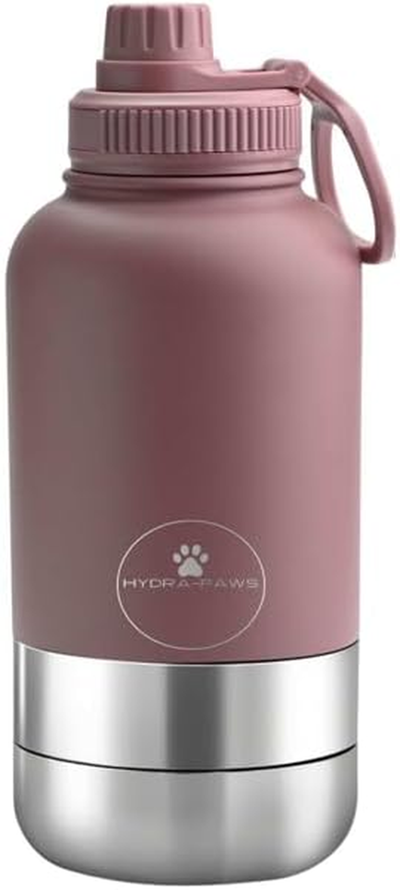 Hydra-Paws Pets Double Wall Vacuum 32Oz Insulated Stainless Steel 3 in 1 Water Bottle (Navy Blue, 32Oz)