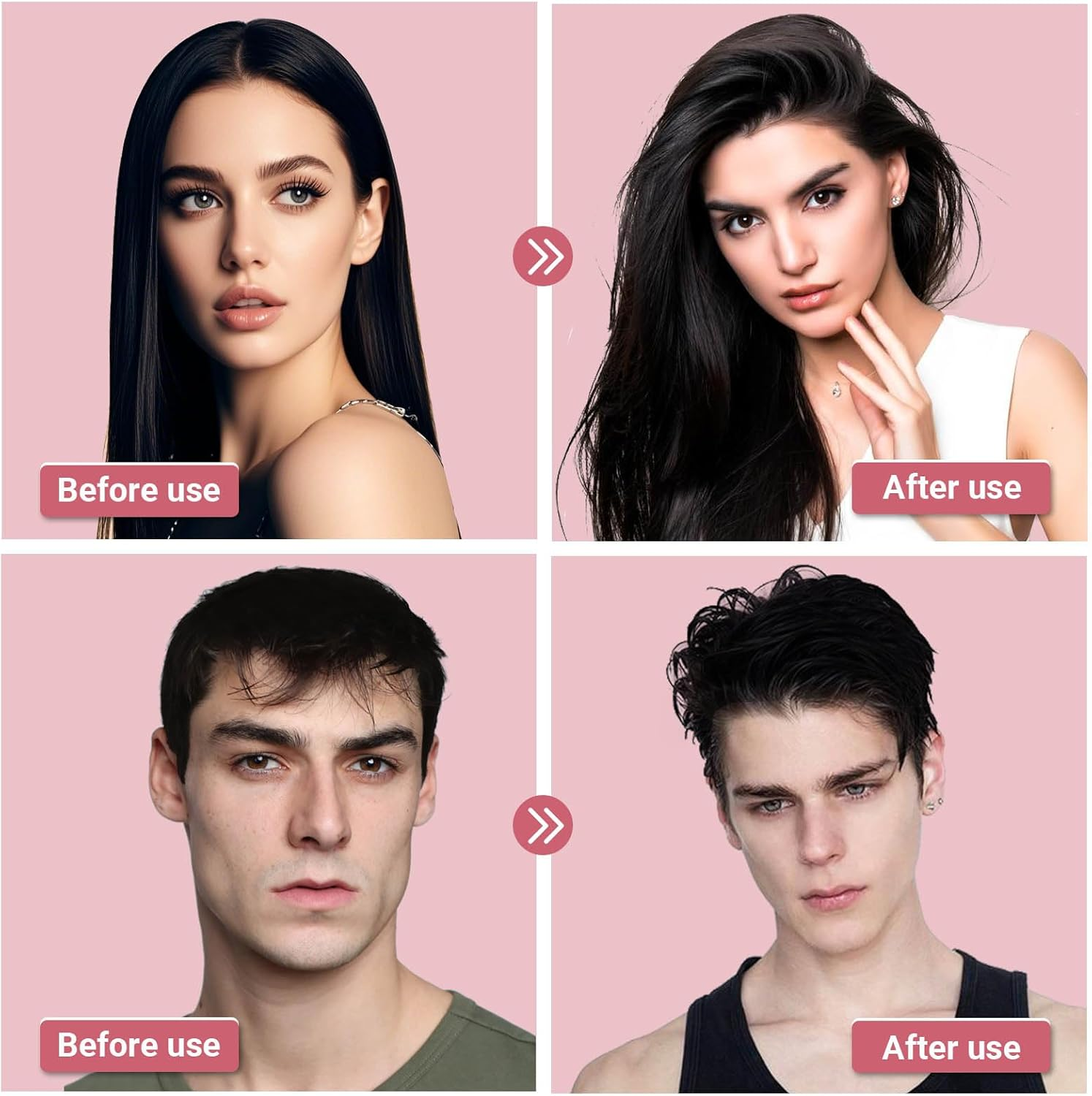 Pack of 2 Volume Clips Hair, Volume Clip for the Hairline, Wind Styling Comb, Volume Clips for Fluffy Bangs, Hair Clip Hairpin Styling Tools for Long and Short (Pink)