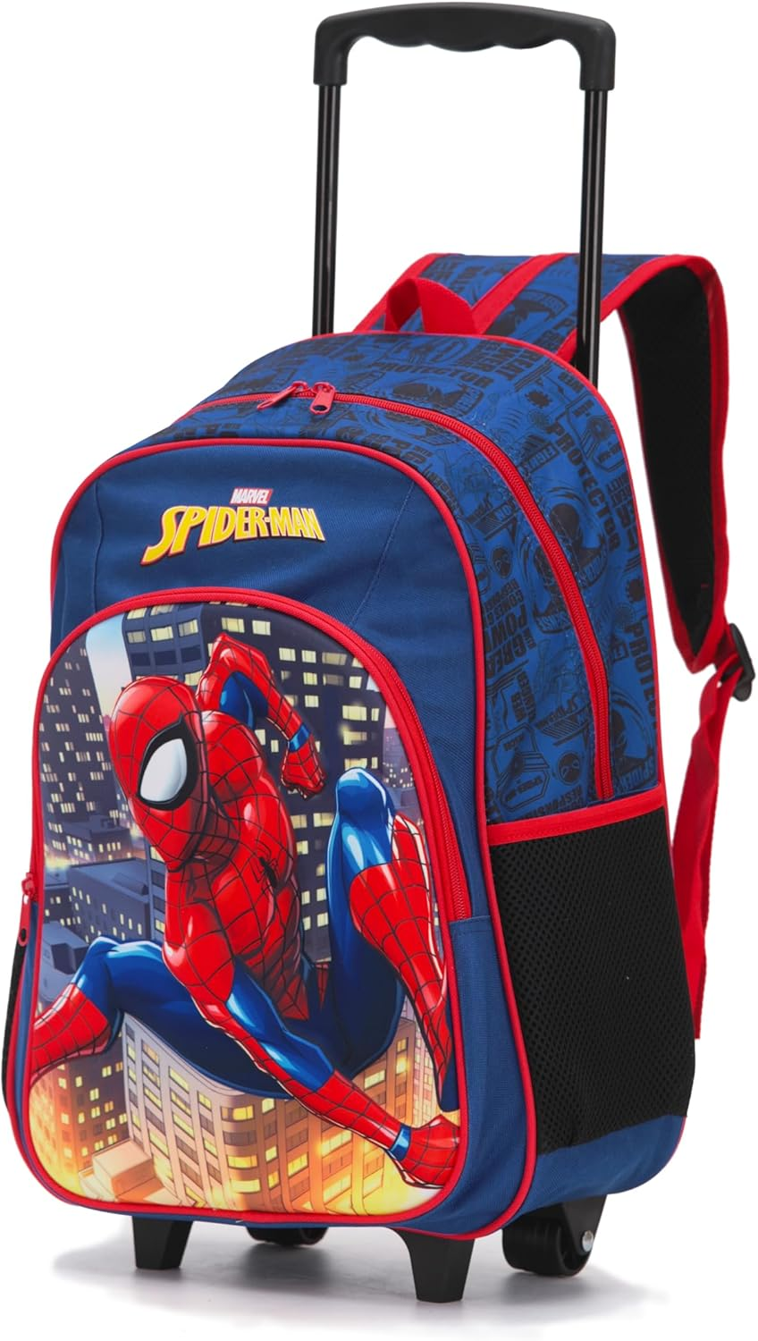 MARVEL SPIDERMAN 17 INCH EVA TROLLEY BACKPACK TROLLEY BACKPACK, BLUE/RED, 48 Cm (H) X 29 Cm (W) X 15 Cm (D)