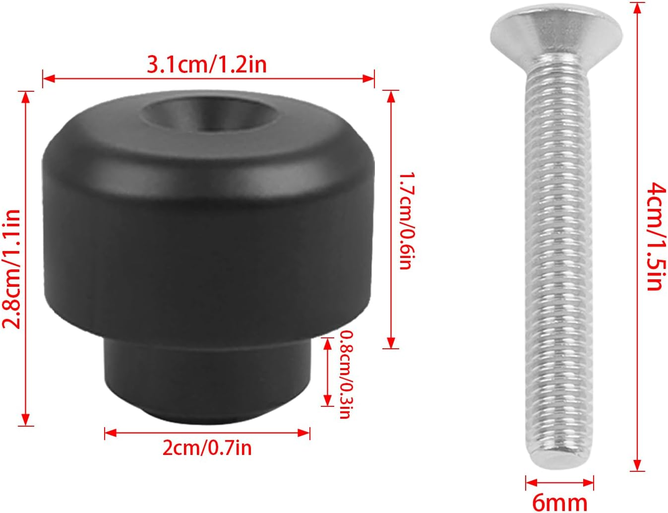 WORLDMOTOP Motorcycle Handle Bar End Grips Plug Weights Hand Grips Plug Caps Replacement for Honda CB650F CB 650 F 2018-2025 CB650R CB 650 R 2019-2024