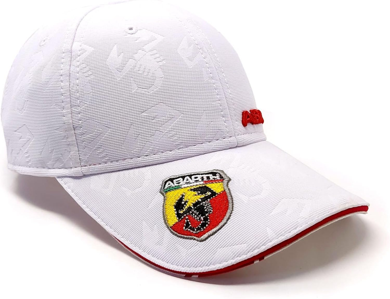 Abarth White Curved Visor Hat