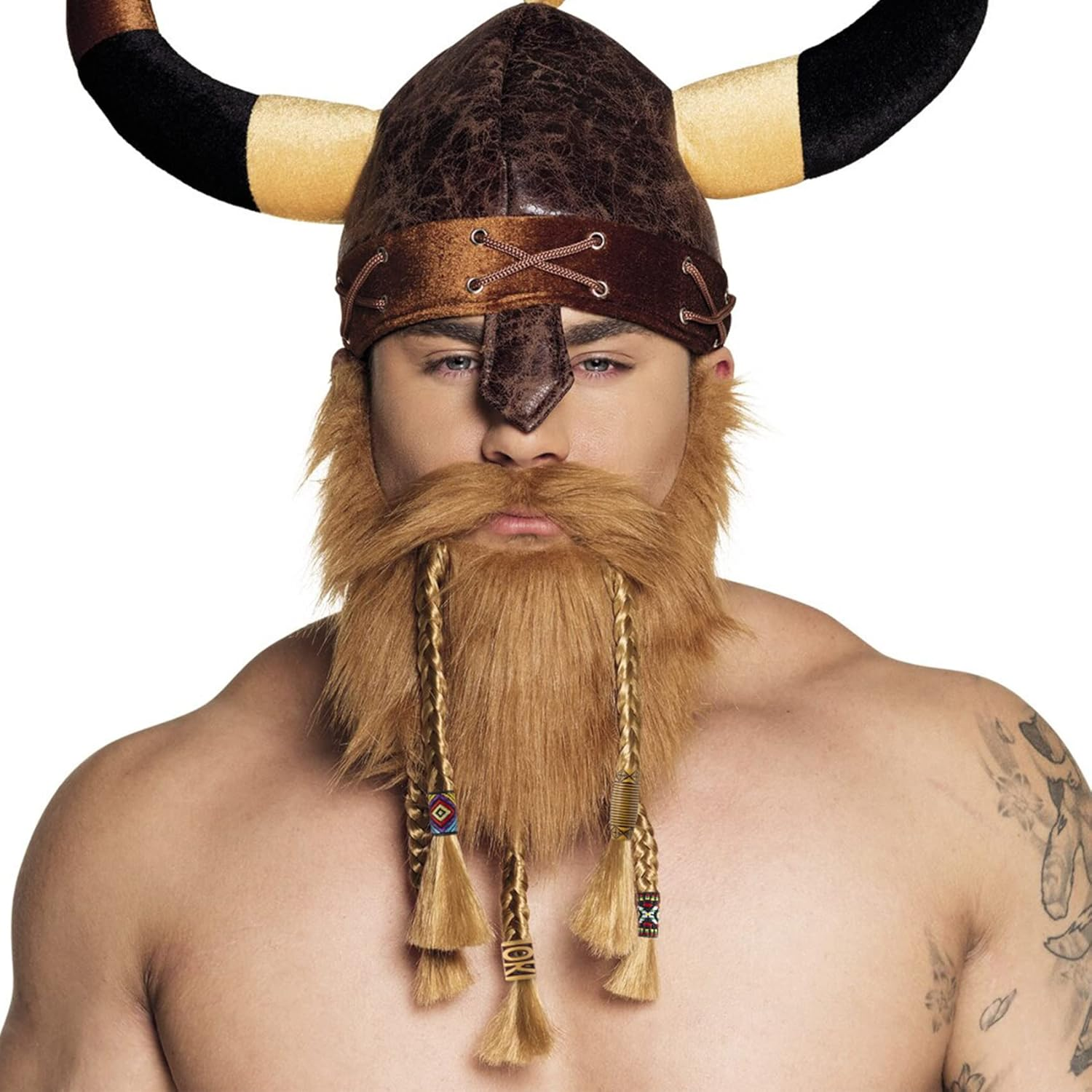 HINZIC 54 PCS Hair Jewelry Braids Fabric Dreadlock Beads Vintage Locks Hair Clips African Beads Simulation Wood Dreadlock Accessories for Halloween Costume Christmas Women Reggae of Men image number 1