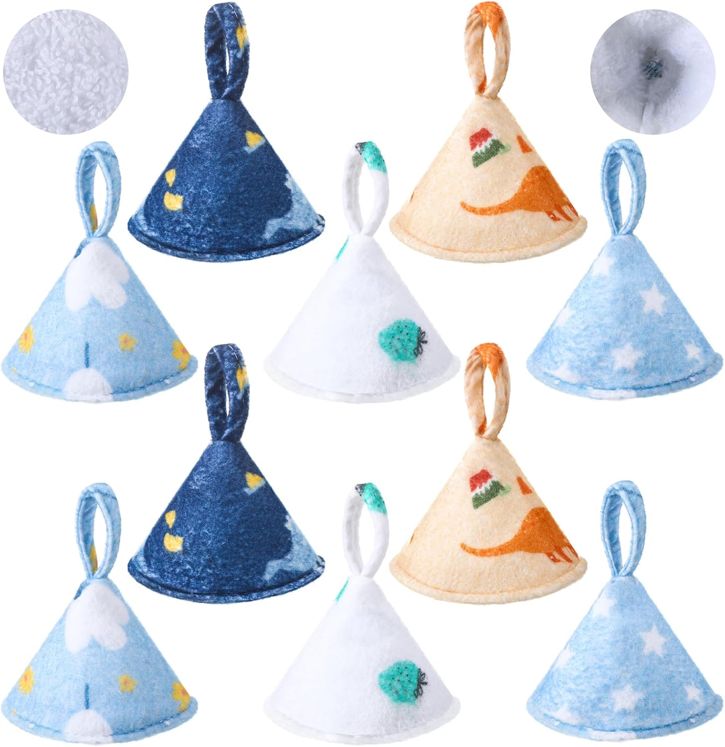 Suhine 10 Pcs Baby Boy Pee Shield Diaper Changing Accessory Reusable Pee Covers Baby Boy Cap (Classic with Lanyard)