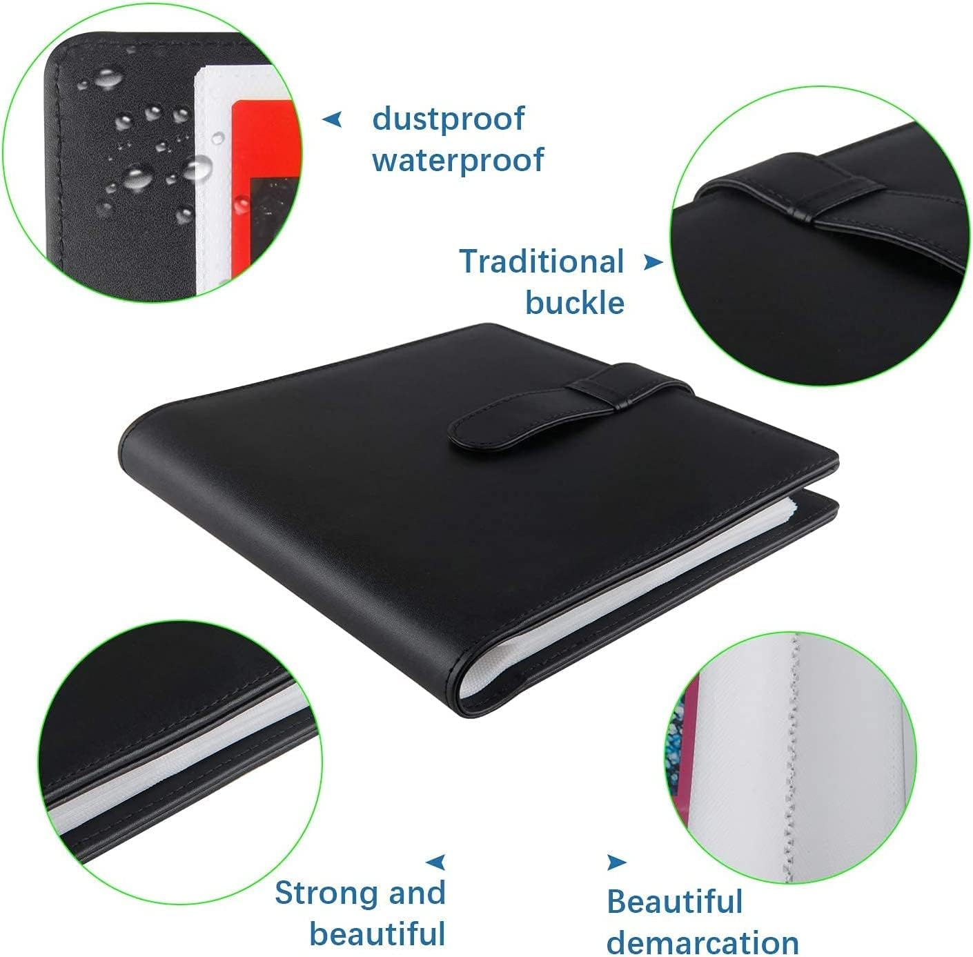 256 Pockets Photo Album, Mini Instant Photo Album Picture Case for Fujifilm Instax Film 7 8 9 11 Instant Cameras, 3 Inch Card Binder Pockets Photo Card Binder, Family Albums for Polaroid Kodak HP(PK)