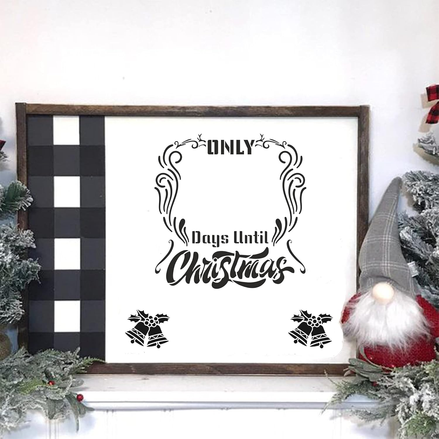 Craftreat Christmas Decorations Stencils for Painting on Canvas, Wallart, Journal Notebook, Home Decor and Scrapbooking - 3Pcs Christmas Decor Stencils 11.5X11.5 - Reusable Arts & Crafts Supplies