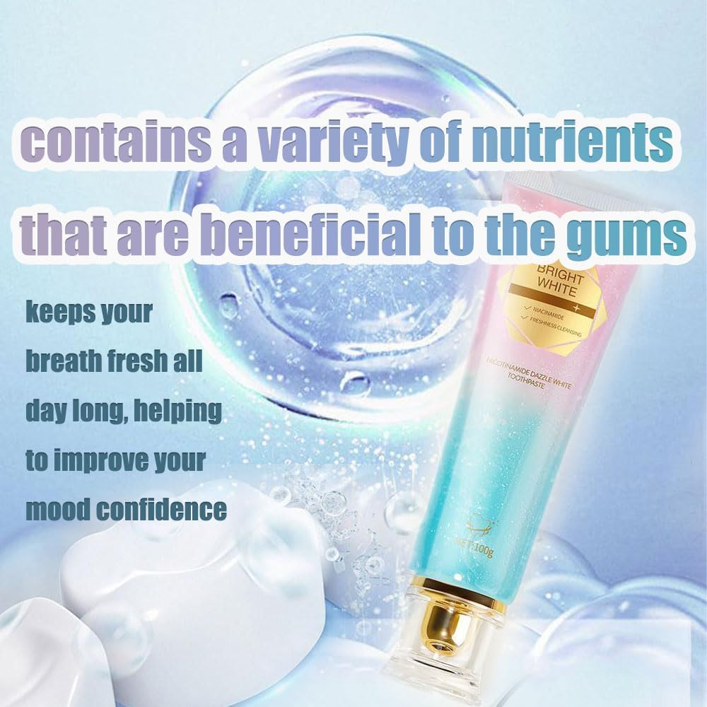 2 PCS Niacinamide Toothpaste, Natural Niacinamide Whitening Toothpaste with Brighter Teeth, Improves Gum Health, Remove Tooth Stains, Fresh Breath, Gentle Formula for Sensitive Teeth image number 5