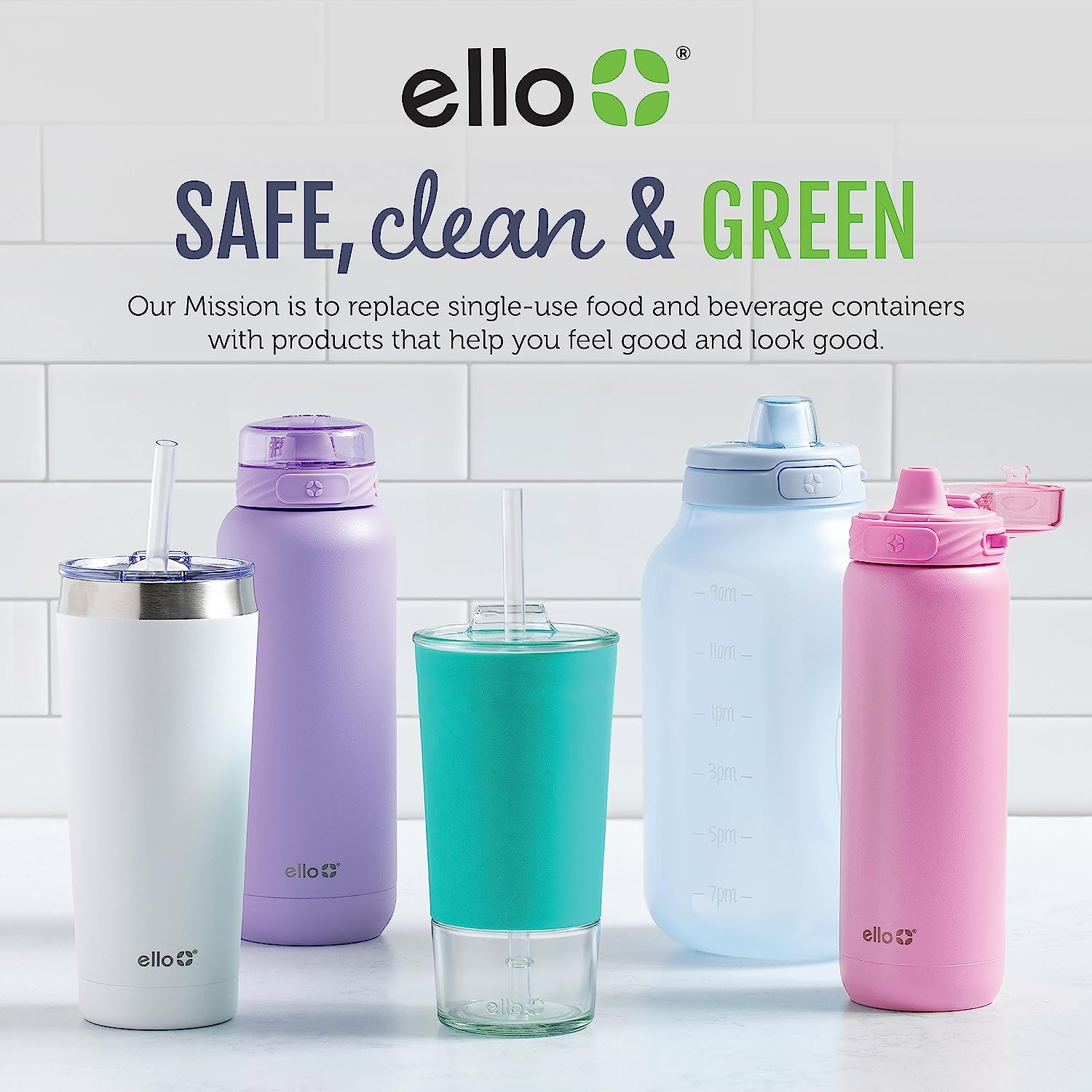 Ello Kids Plastic Reusable Color Changing Cups with Twist on Splash-Proof Lids and Straw, BPA Free, Dishwasher Safe, 12Oz, Fruit Pop, 4 Pack - 4 Pack Rainforest image number 3