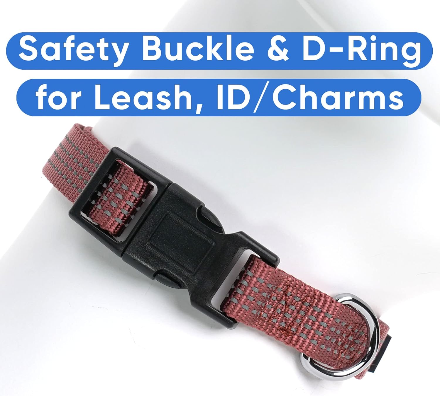 Pawtitas Extra Small XS Reflective Dog Collar - Black, Striped Nylon, Adjustable, Easy to Clean - Suitable for Small Dogs, Dog Training - Yorkie, Chihuahua, Maltese, Shih Tzu, Pomeranian image number 2