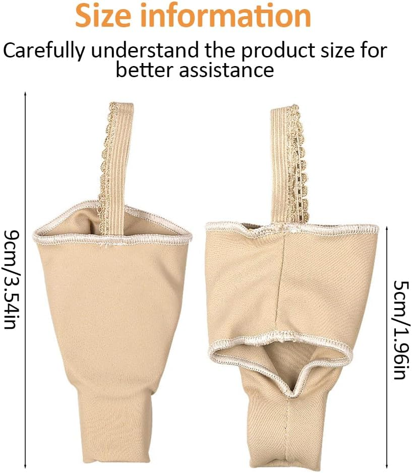 TISCH Pack of 2 Hallux Valgus Correction Bandage with Heel Band - Toe Spreader Hallux Valgus - Toe Separator Large Toe - Hallux Valgus Socks with Gel Protection image number 4