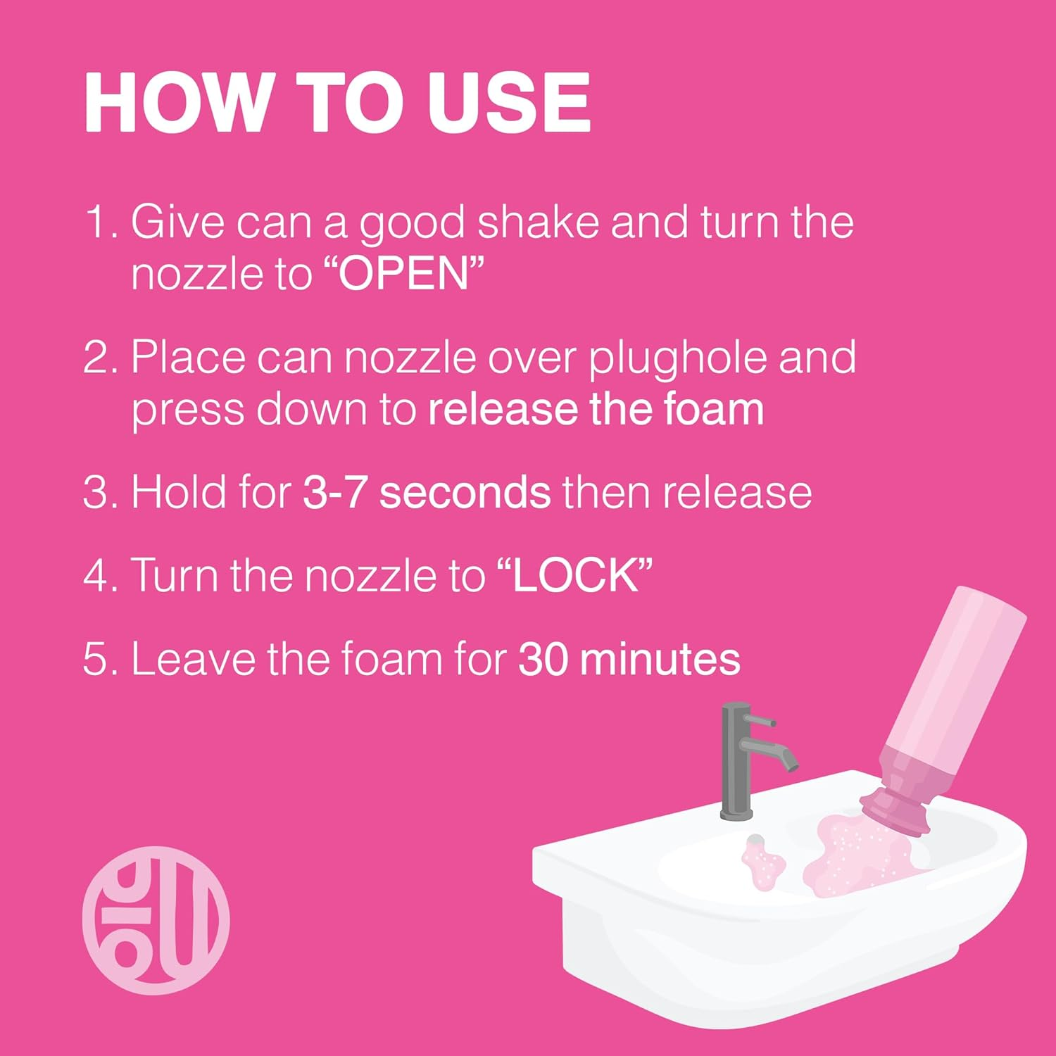 Yugou GET OUT Foaming Drain Cleaner 450Ml - Expanding Drain Foam Cleaner for Sink - Wash Away Dirt & Odour - No Chlorine - Clean & Deodorise - Easy to Use - Refreshing Scent - Use up to 4 Times image number 4