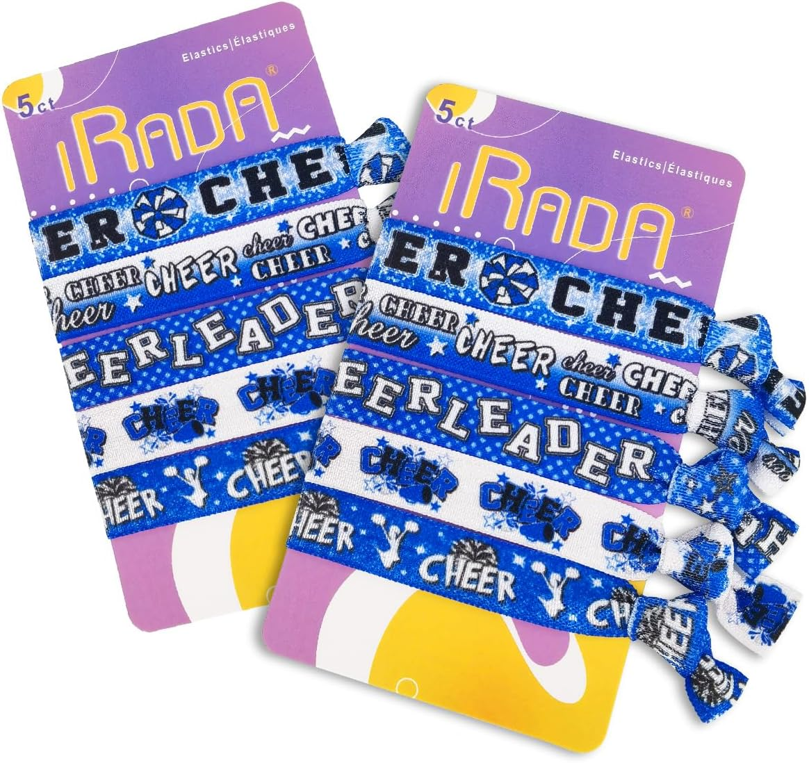 10Pcs Elastic Hair Ties for Girls Women Cute Ribbon Ponytail Holders No Damage Knotted Hair Bands-Cheer Hair Tie