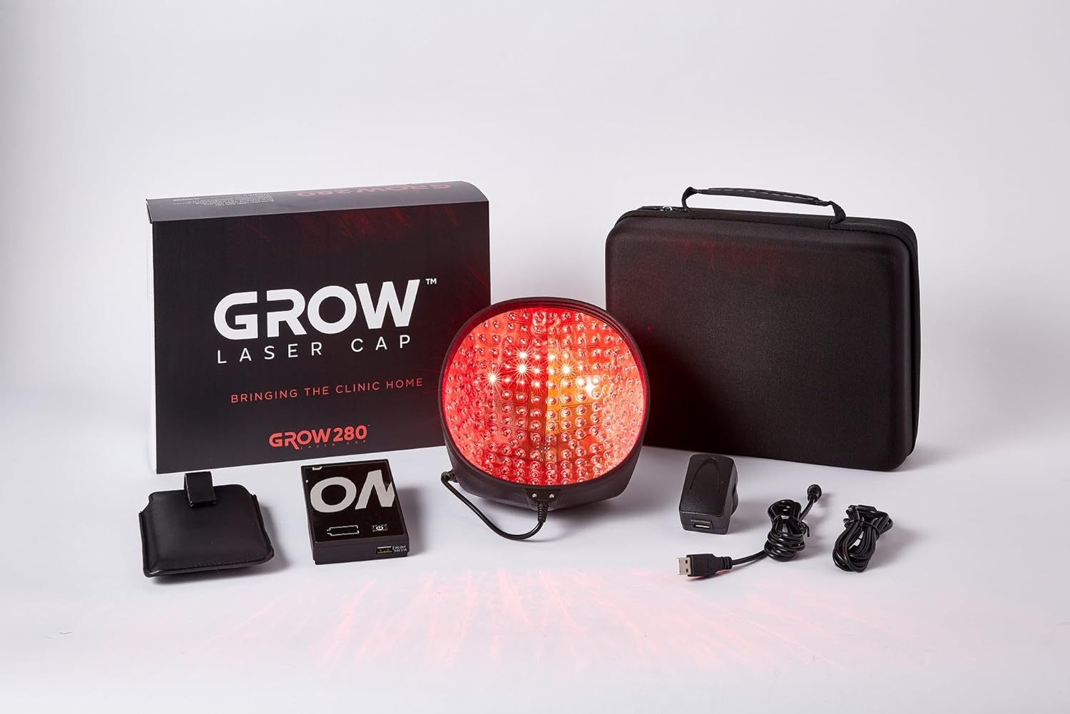 Grow Laser Cap 280 Medical Grade Laser Diodes for Hair Regrowth Men and Women, FDA Cleared, At-Home Hair Loss Regrowth Device, Low Level Laser Therapy (LLT)