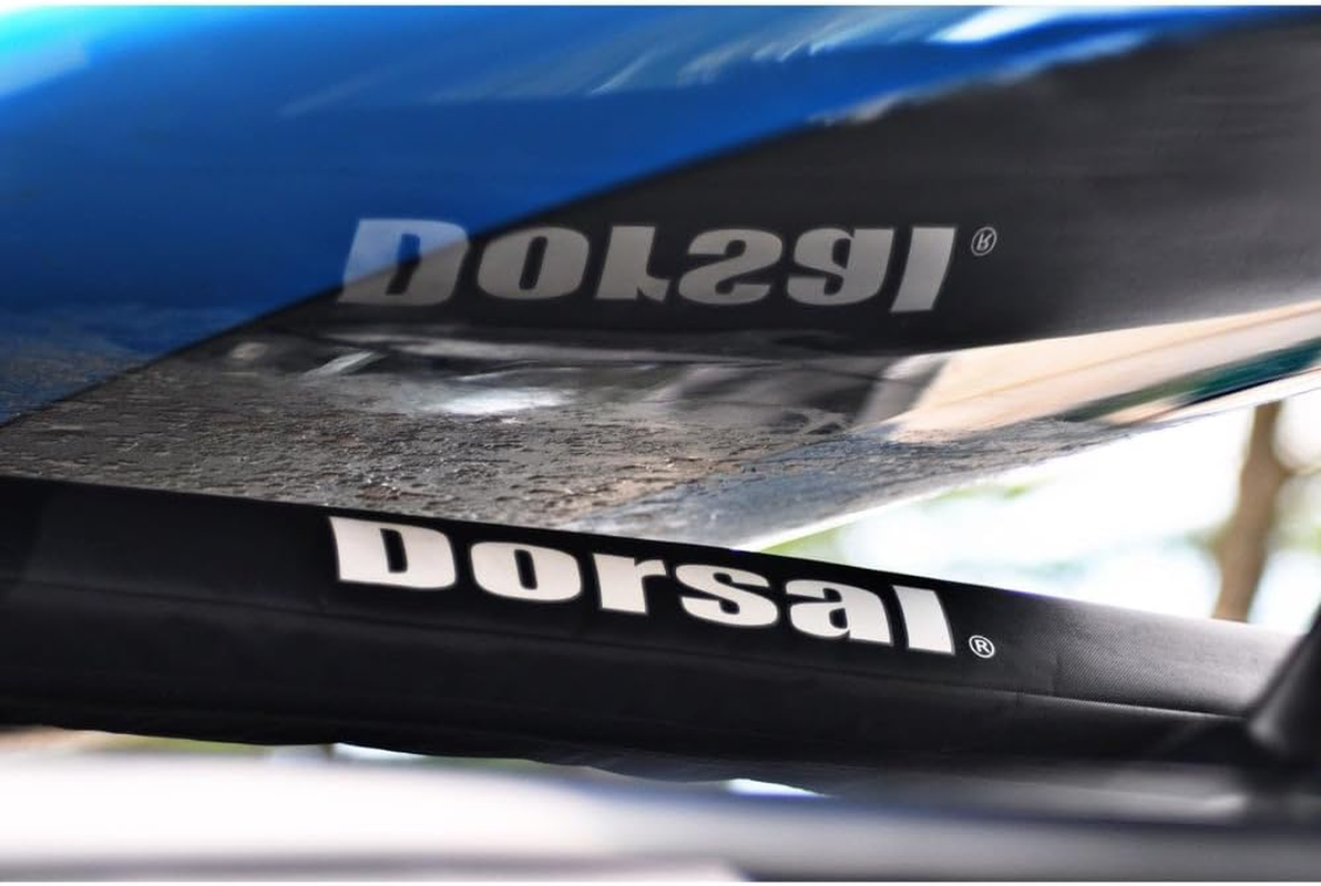 DORSAL Aero Roof Rack Pads for Crossbars - Set of 2 for Surfboards Kayaks SUP Snowboards Paddleboard and Canoe Polyester 20" Inch Factory Aero Bars (Narrow) Black image number 5