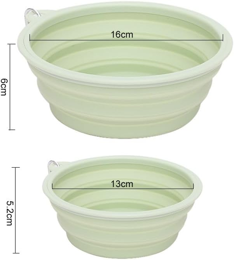 2 Pack Foldable Pet Travel Bowls (600Ml), 100% Food Grade Silicone One-Piece Molding, No Plastic Edge, Buckle Portable Pet Feeding and Drinking Tray, Suitable for Outdoor, BPA Free image number 4