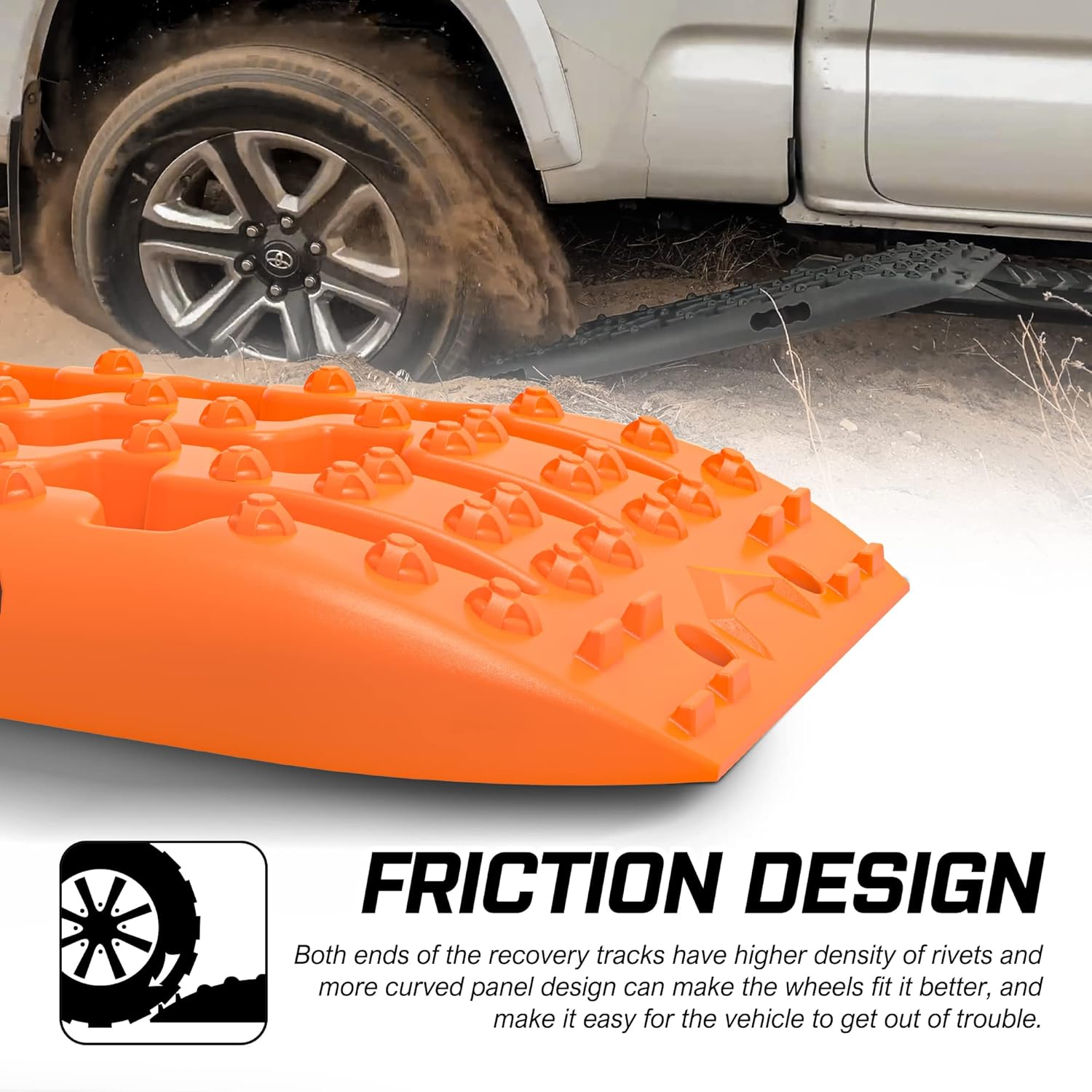 X-Bull Recovery Tracks Long Traction 4WD Boards Offroad Tracks 22046LBS/10000KG Stand for Automotive Accessories Tires and Wheels in Sand Mud Snow1 Pair Track Tyre Ladder for 4X4 Safety Tools image number 1