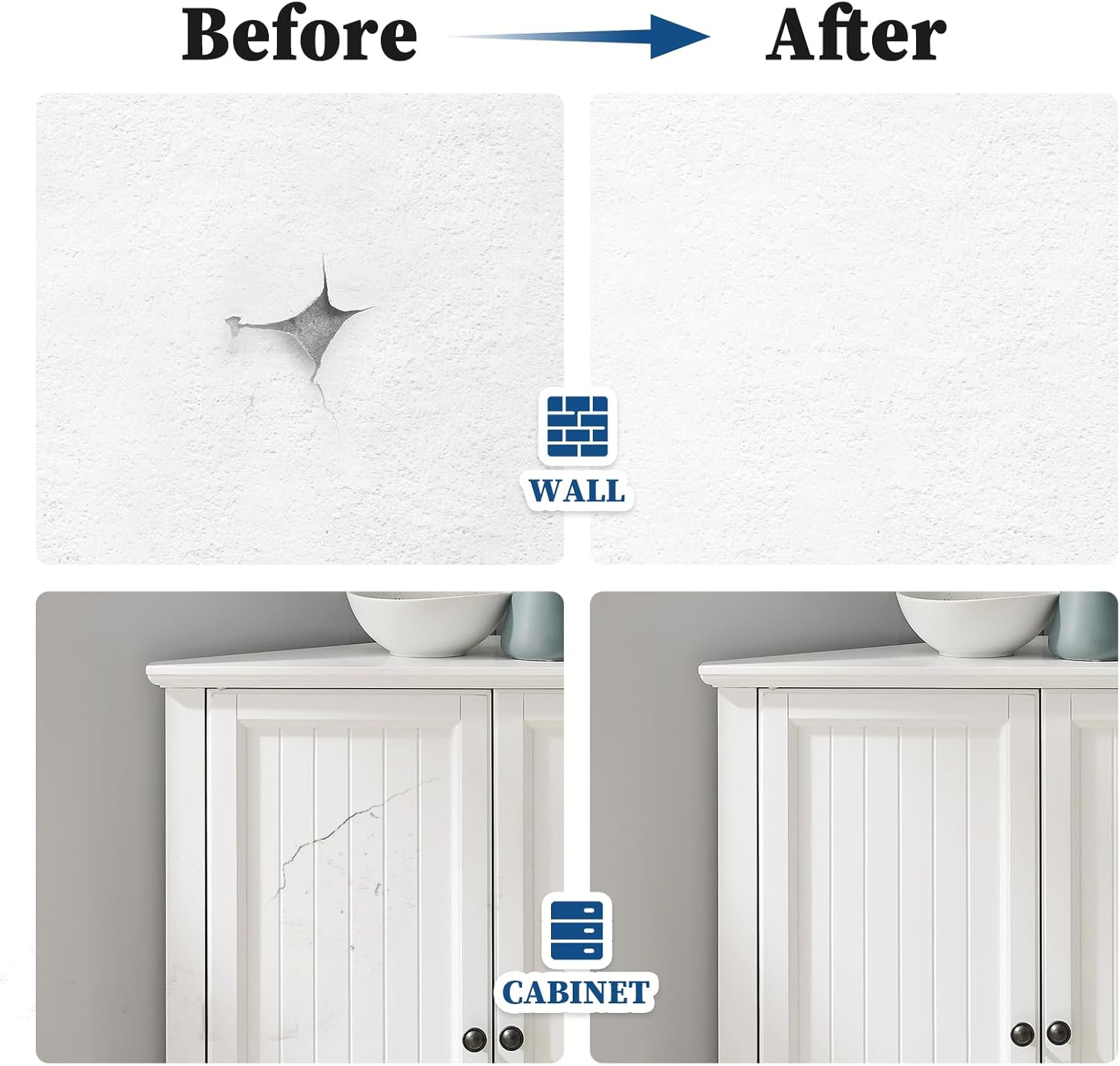 DWIL White Touch up Paint - Multi Surface Touch up Paint Pen, Scratch Repair for Wall, Door, Cabinets, Wood, Furniture, 1.5 Fl Oz (Semi Gloss, White) image number 4