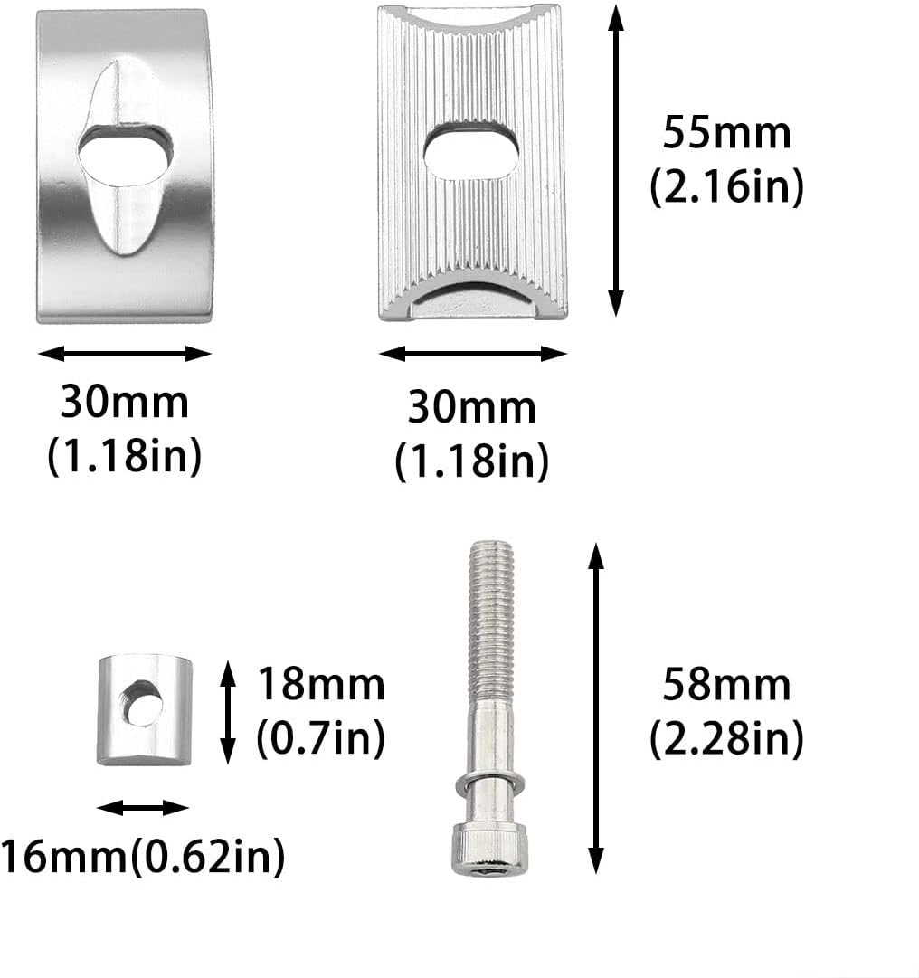 DGHAOP Bicycle Seatpost Head Saddle Pipe Head Silver Aluminium Alloy Bike Seatpost Clamps Head Saddle Pipe Screw Seat Tube Cycling Screw Seat Tube Post Single Rod Head Parts image number 4