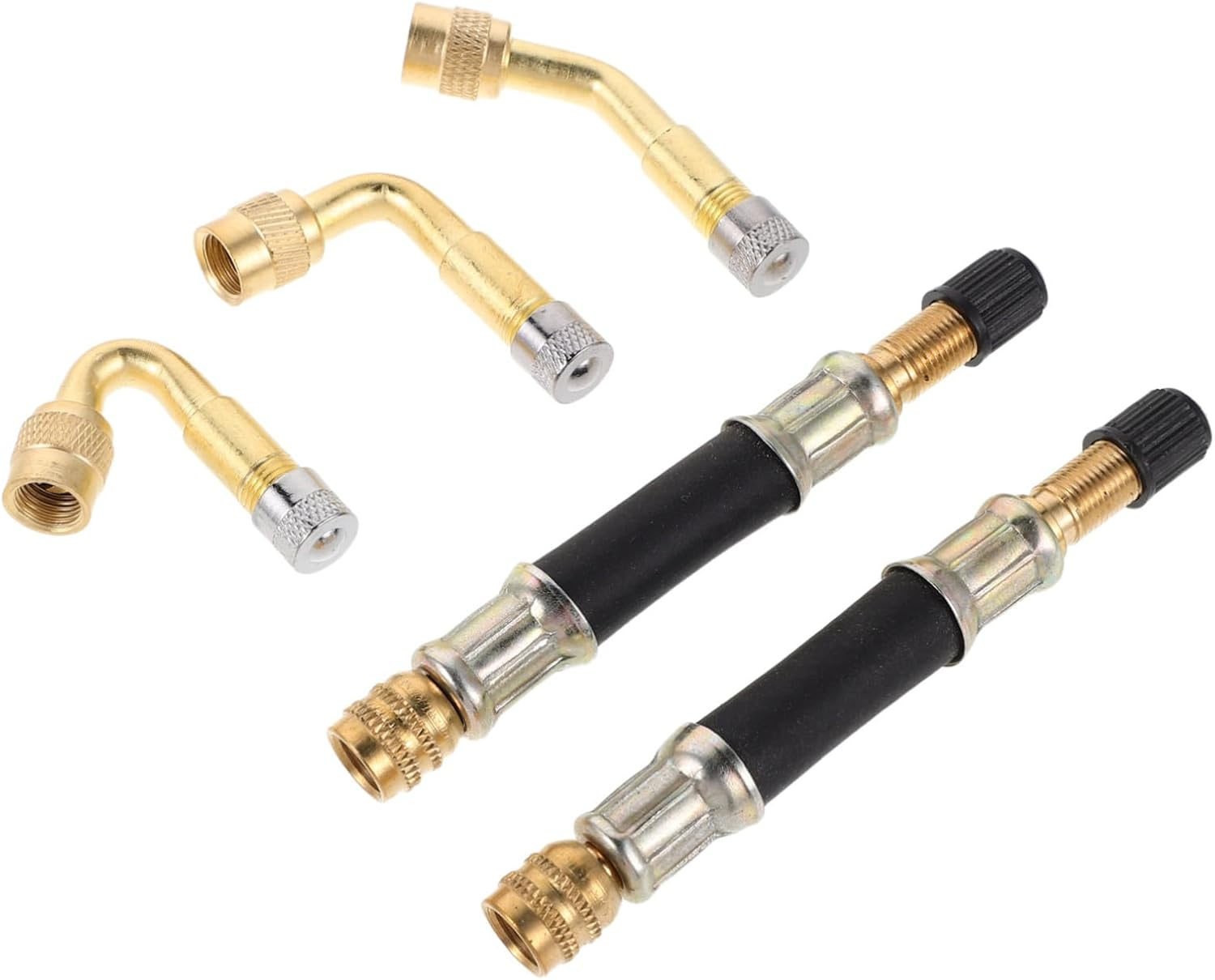 UKCOCO Metal Bike Tire Inflator Adapter with Leakproof Valve Extension Rod Pump Nozzle Kit for Road Bikes Scooters Tubeless Tires Easy Quick Assembly and Extended Reach for Reach image number 5