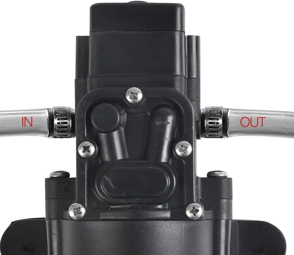 Devanti Water Shower Pump, 12V Portable Instant Camping Heaters Pumps for Indoor Outdoor Car Boat Bath, Self-Priming Energy Saving High Stable Pressure Black image number 3