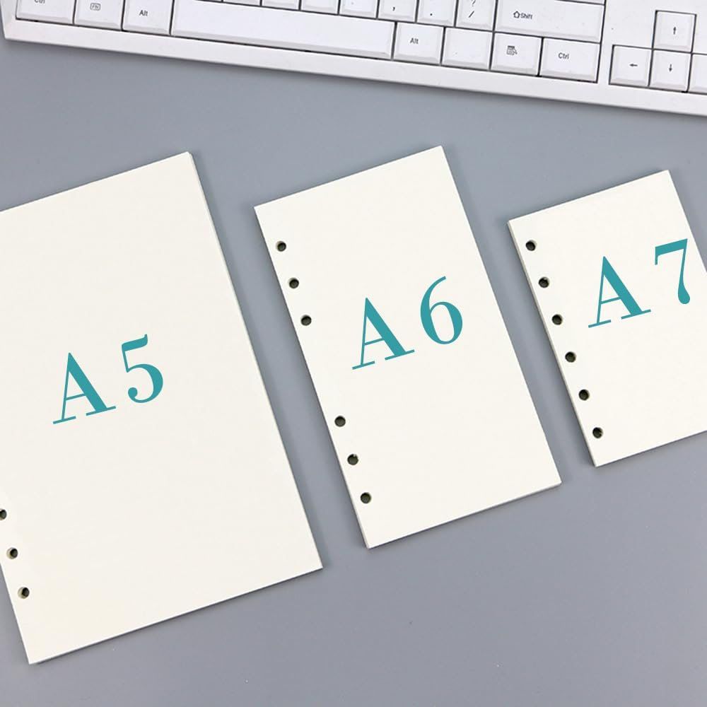 135 Sheets/270 Pages A5 Blank Paper, Betterjonny 6 Holes Refill Blank Paper 100Gsm A5 Loose Leaf Binder Paper for A5 Binder Loose Leaf Refill Planner Inserts for Binder Refillable Journals Notebooks image number 5