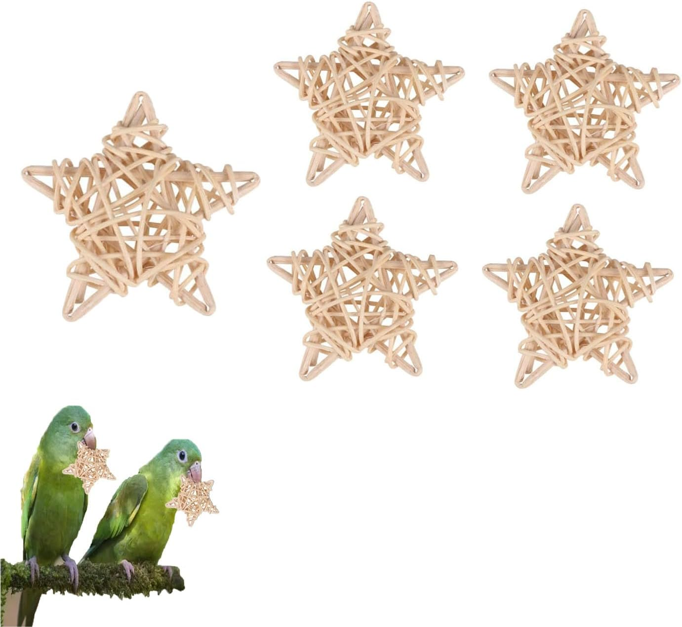 XUTONG 5Pcs Small Animal Chew Toy for Rabbits Bird Pet Chew Toy Tooth Cleaning Toy Wedding Decoration Hamster Carrier Cage image number 4