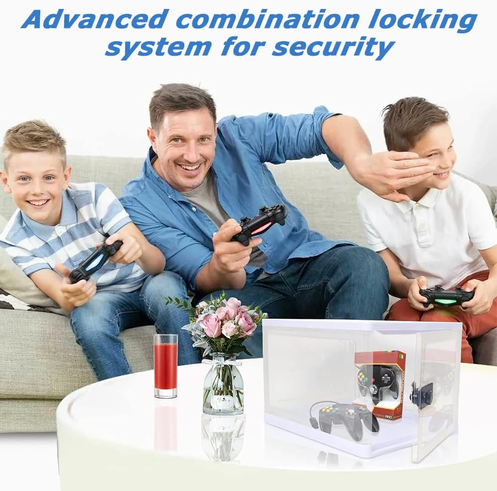 Clear Lockable Storage Box,Lockable Storage Bin,Food Storage Case,Food Safe Locking Box,Item Secure Storage,For Medicine,Snacks, Electronics image number 2