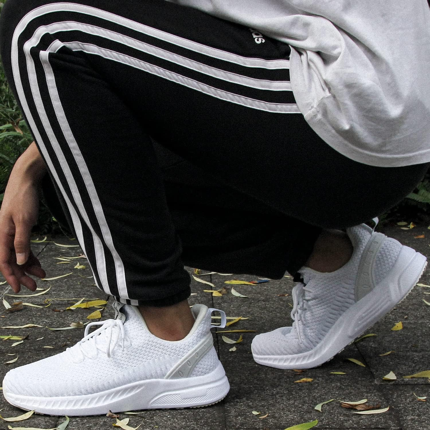 Feethit Womens Non Slip Tennis Walking Shoes Lightweight Running Shoes Breathable Workout Gym Sneakers image number 5