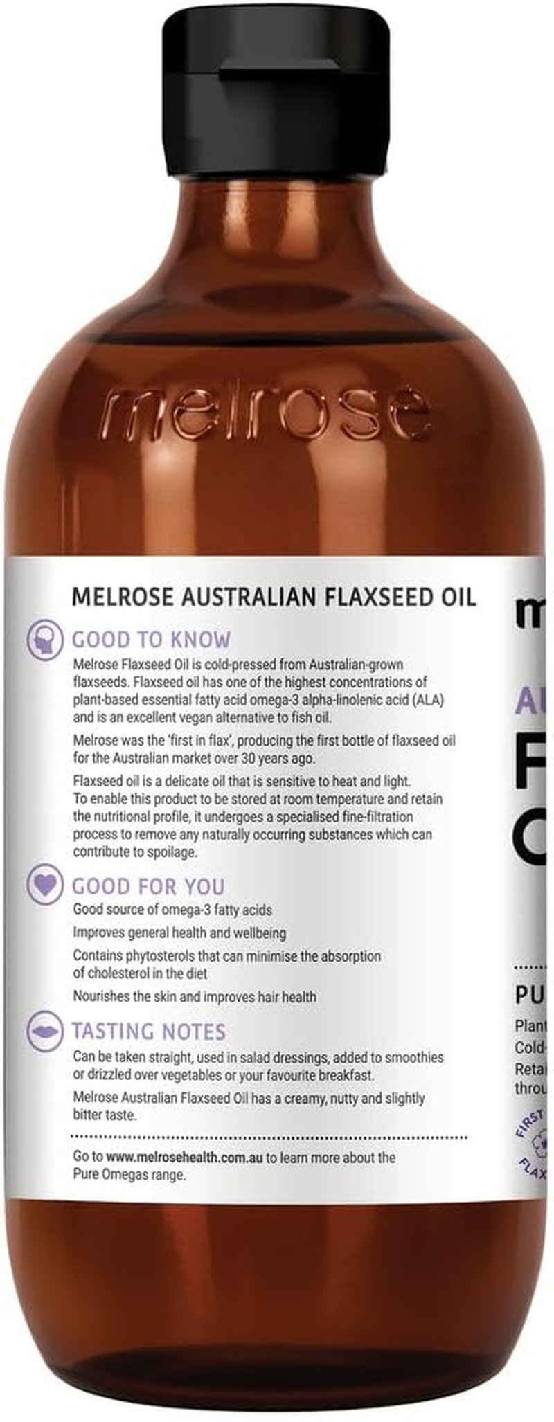 Melrose Australian Flaxseed Oil 500 Ml image number 2