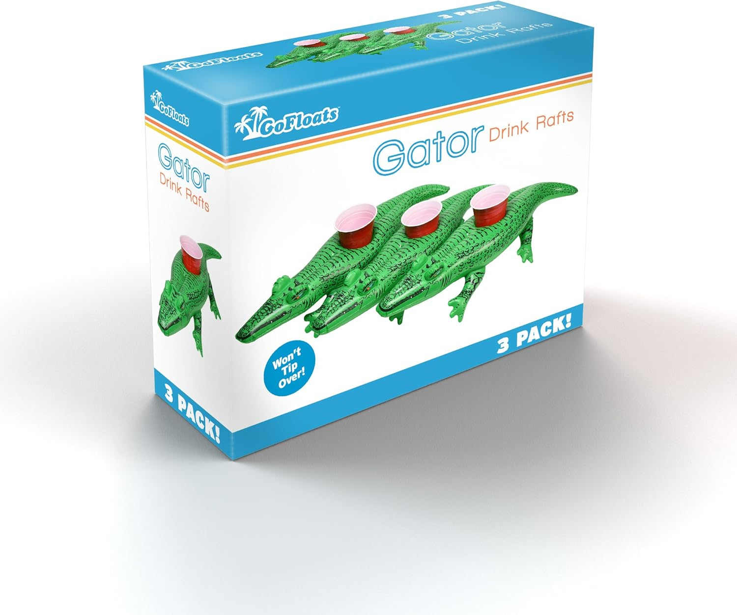 Gofloats Inflatable Pool and Hot Tub Drink Holders (3 Pack) Designed in the US, Choose Your Style - Black image number 5