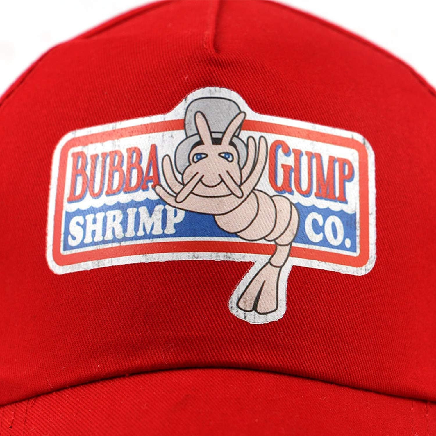 Adjustable Bubba Gump Baseball Cap Shrimp Hat Forrest Gump Cap (Adjustable, Red-Mesh) image number 5