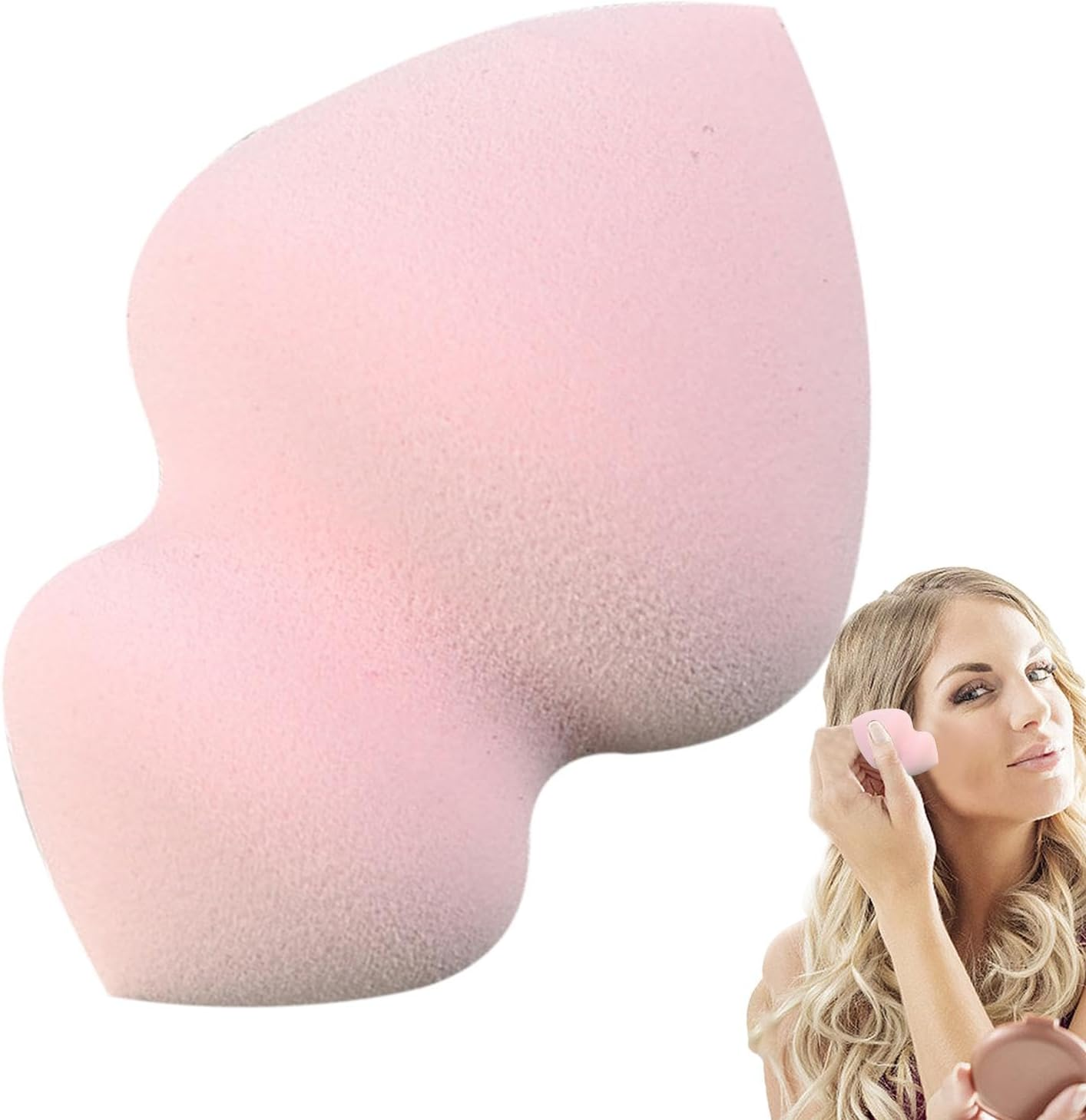 Shurzzesj Makeup Sponges for Face,Gyro Shape Beauty Sponge Makeup Blender - Professional Streak Application Blender Sponge for Enhanced Makeup Application for Foundation, Liquid, Cream and Powder image number 2