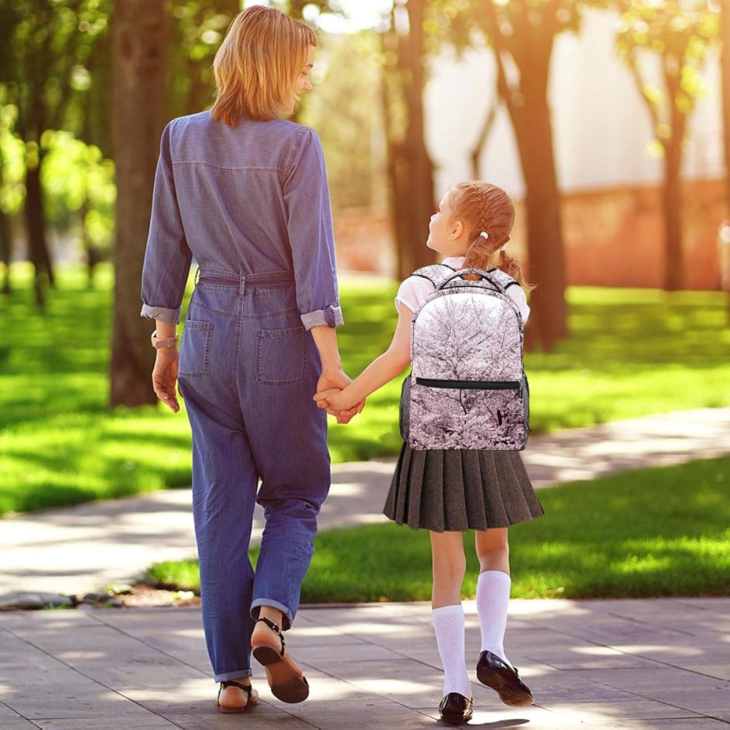 Cherry Blossom Trees Backpack Students Shoulder Bags Travel Bag College School Tote Backpacks image number 2