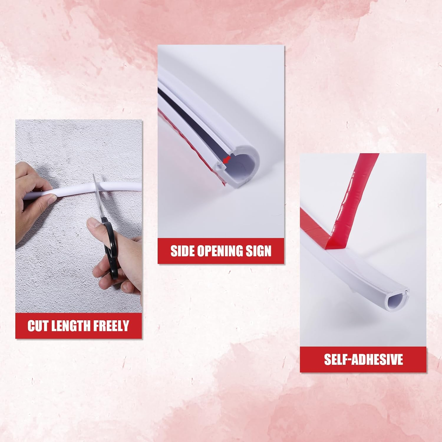 Wall Cord Hider, 39.4 Inch Self-Adhesive Wire Covers Floor Cord Cover Cable Hider Wall Wire Hider Flexible Cable Raceway for Home Office Cable Management image number 6