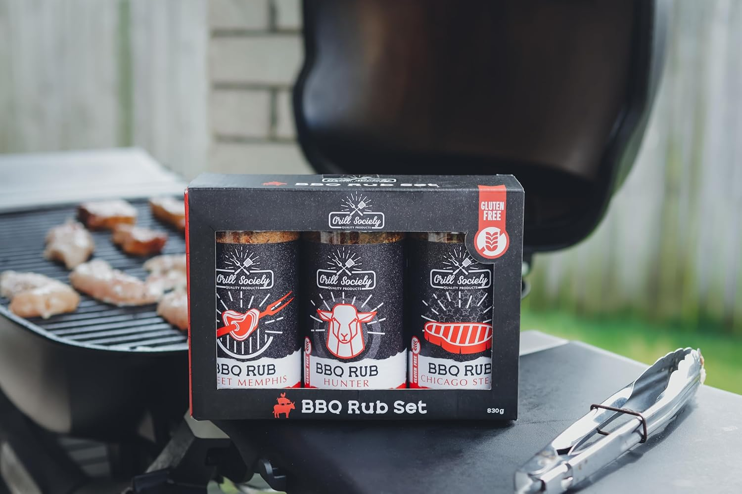 Grill Society Sweet Memphis, Hunter, Chicago Steak, 3 Pack BBQ Rub, 720G &ndash; Spices BBQ Rub Gift Set for Grilling, Roasting, Steaks, Ribs and BBQ Lovers image number 6