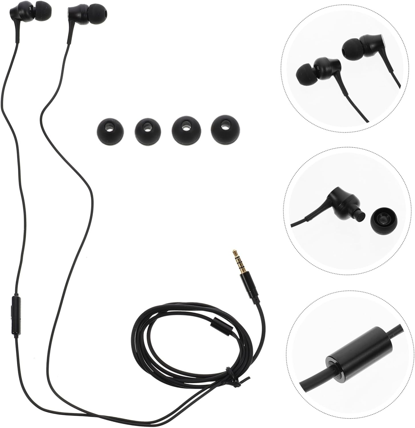 HOMOBABE Ergonomic Wired Earphones with Plated Plug in Ear Headset for Phone Tablet Laptop Volume Control Compatible with Computers Comfortable Side Ear Design for Long Wear Random Color image number 6