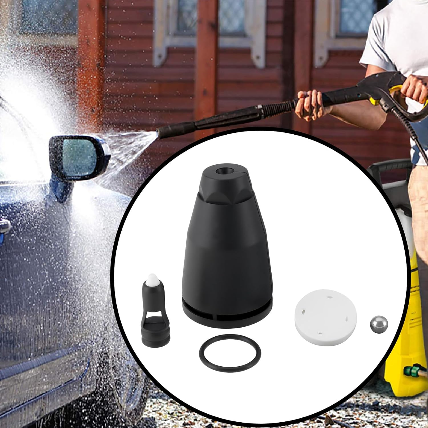 Create Idea Turbo Rotary Ceramic Nozzle Repair Kit Compatible with Karcher K2 K3 K4 Turbo Nozzle image number 6