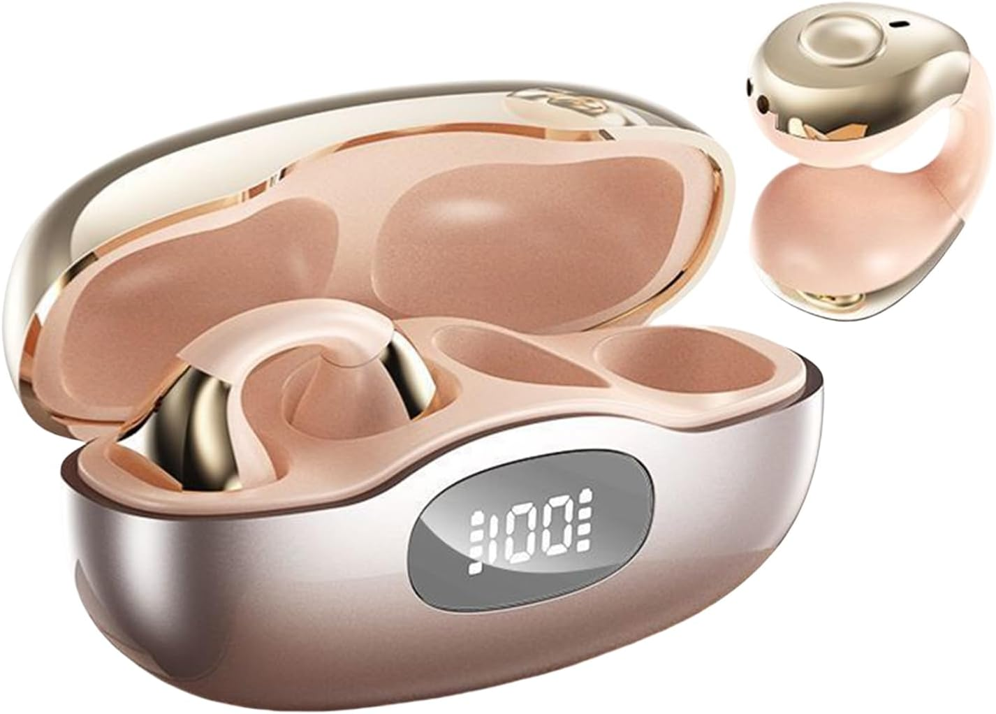 Open Ear Wireless Headphones, Stable Open Ear Headphones, Comfortable Lightweight Earphones Aesthetic Design for Running Sport Gym Outdoor Workouts Family image number 6