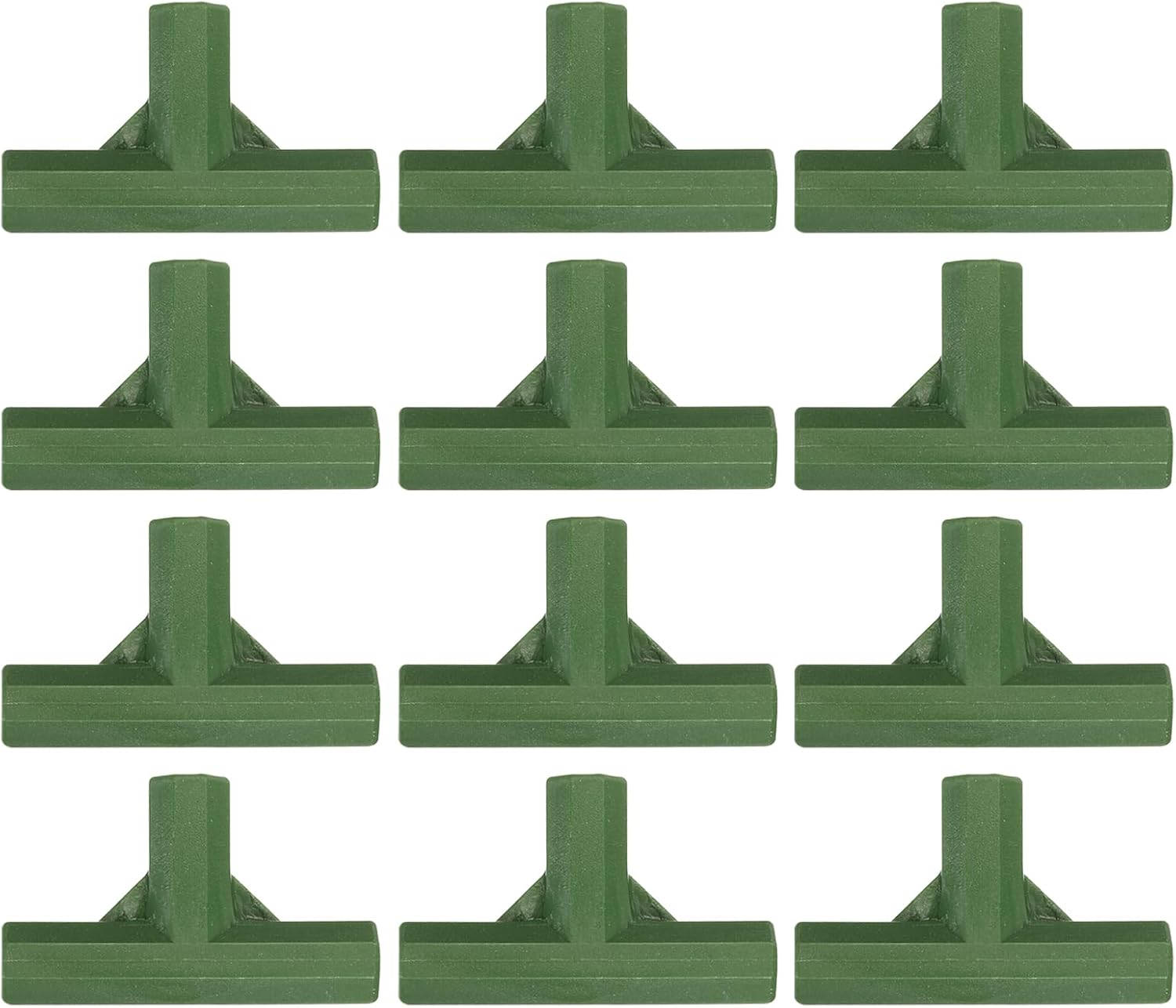 Sourcing Map 12Pcs 11Mm/0.4In Greenhouse Frame Connector Pipe Fit Duty Joining Tool, 3 Way Frame Connectors for Trellis Sunscreen Shed Gardening Supplies Plant Stakes and Greenhouse Frames (Green) image number 4