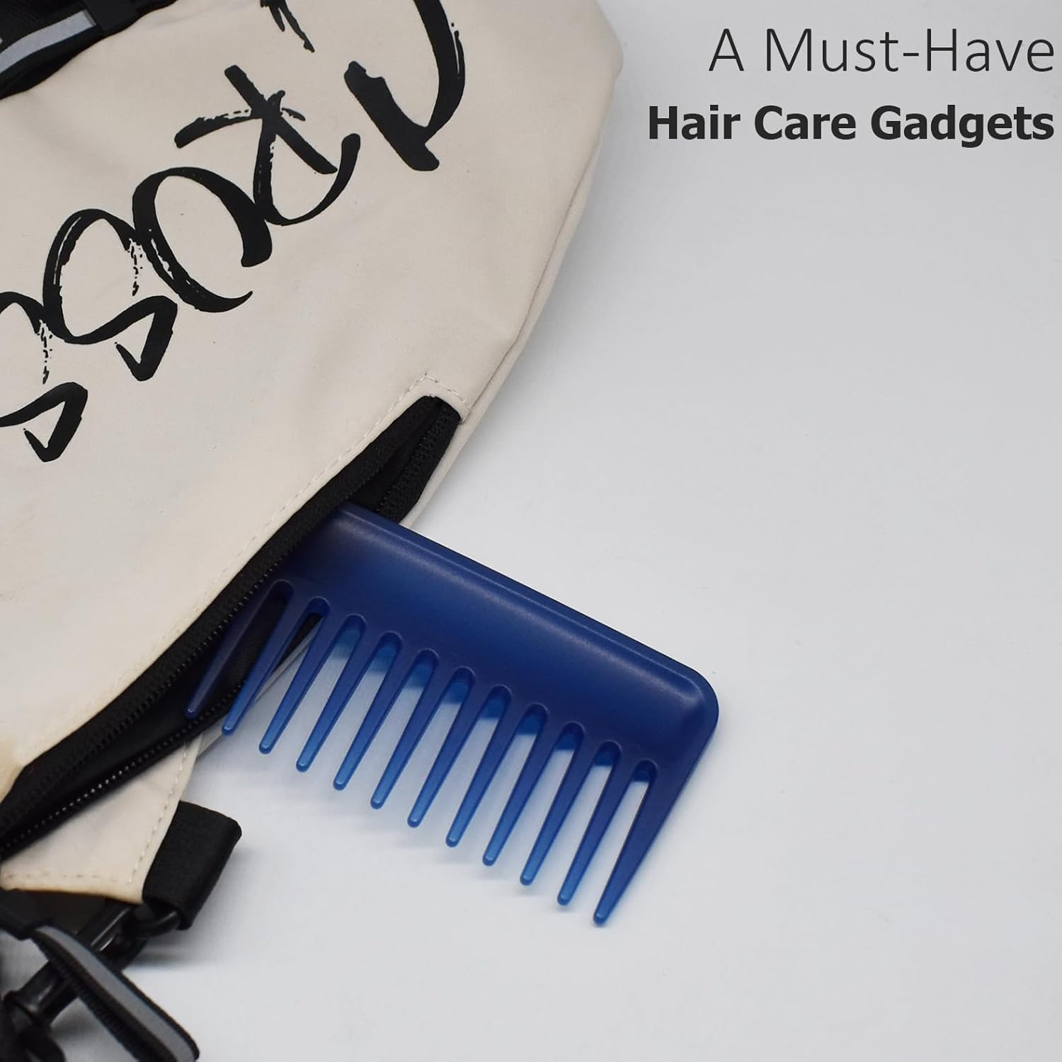 Professional Hair Comb, Streaker Texture Pocket Size Detangling Combs for All Hair Types, Women, Men, Kids, Home, Office, Car, Travel, Handbag, Gym Bag (Blue, 1) image number 3