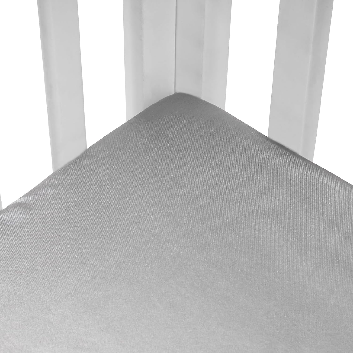 2 Pack Silk Crib Sheets for Baby with Sensitive Hair Satin Baby Mattress Sheet Boys and Girls Unisex 52&rsquo;&rsquo;X28&rsquo;&rsquo;X8&rsquo;&rsquo; Fitted Sheets image number 2