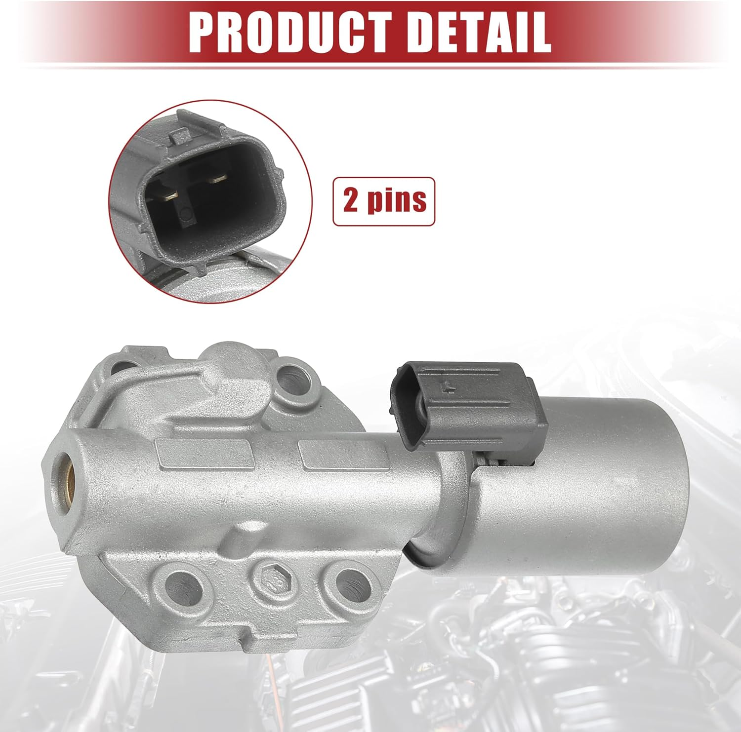 ACROPIX Transmission Shift Solenoid Replacement Fit for Honda Accord - Pack of 1 Silver Tone Black