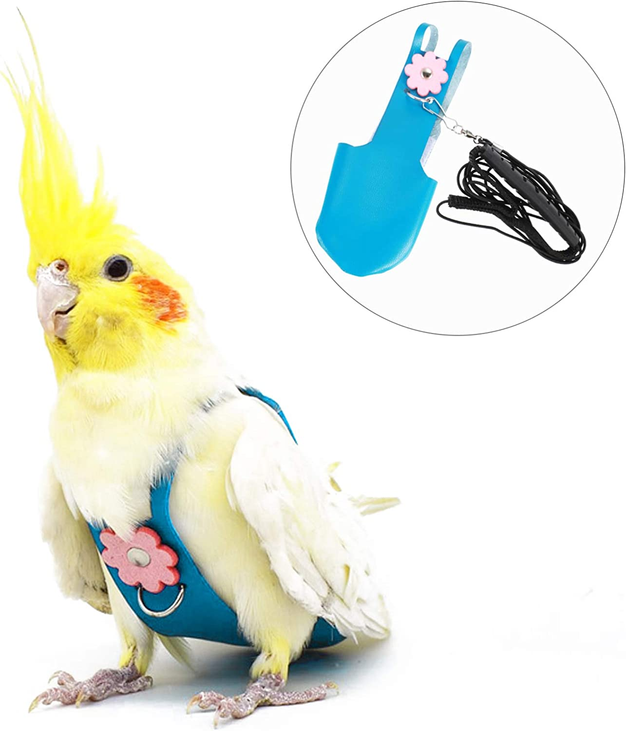 POPETPOP Cockatiel Flight Suit Parrot Diaper Flight Suit Light Diaper Nappy Pet Bird Parrot Clothes Parakeets Harness Leash Flying Rope Straps Outdoor Bird Flying Training Rope Budgie Vest Harnesses image number 2